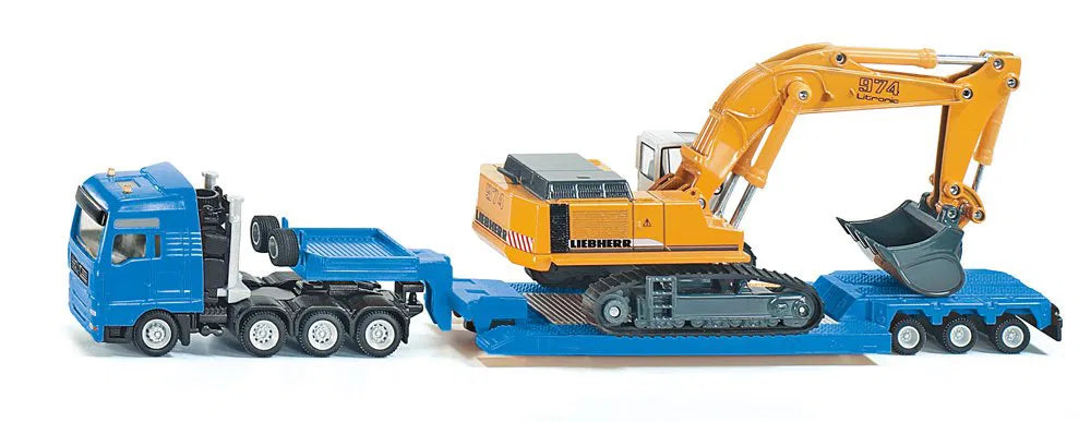 MAN Schwertransporter mit Liebherr Bagger