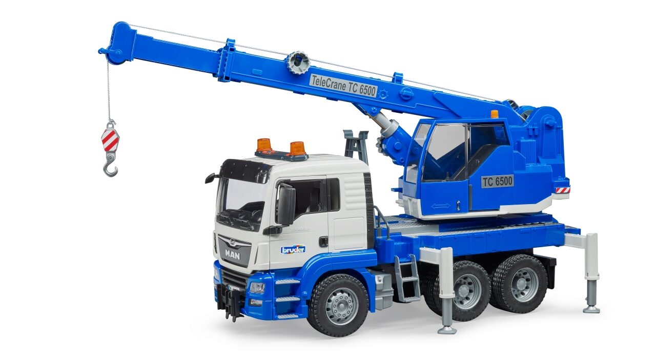 BRUDER 03770 MAN TGS Kran-LKW mit Light & Sound Module