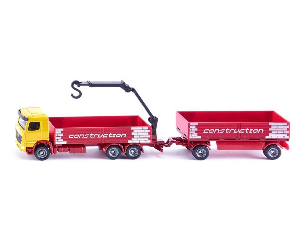 Baustoff-LKW mit Anhänger